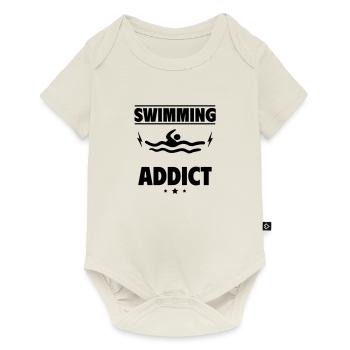 Addicted to swimming - Baby Premium short-sleeve bodysuit - off white - Front