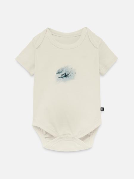 Snowpow - Baby Premium Kurzarmbody - Naturweiß