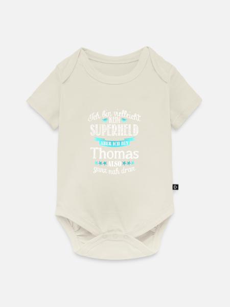 thomas - Baby Premium Kurzarmbody - Naturweiß