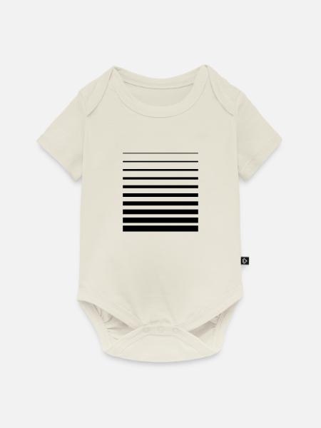 Linien Gradient Grafik - Baby Premium Kurzarmbody - Naturweiß