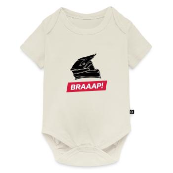 braaap! Dirt Bike Motocross Eat my dust - Baby Premium Kurzarmbody - Naturweiß - Vorne