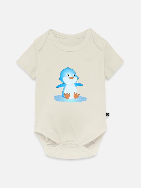 Penguin - Baby Premium Kurzarmbody - Naturweiß