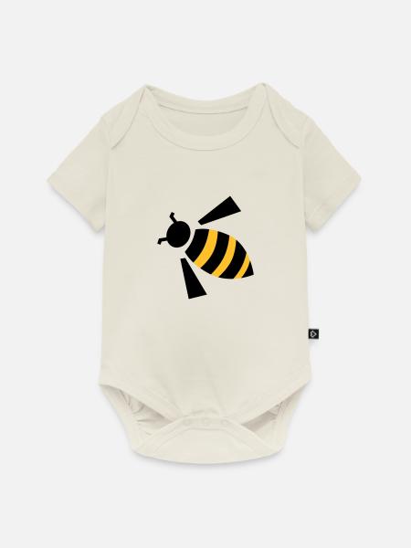 Biene - Baby Premium Kurzarmbody - Naturweiß