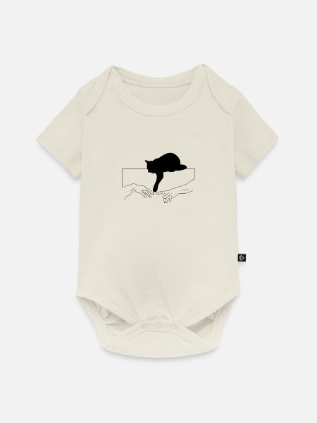 CatGodFingers - Baby Premium Kurzarmbody - Naturweiß