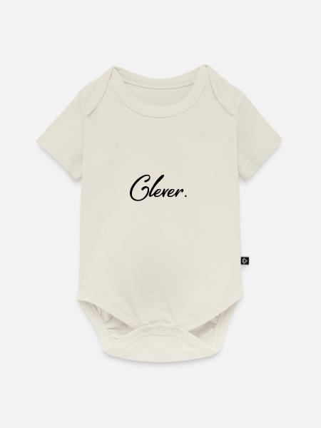 Clever - Baby Premium Kurzarmbody - Naturweiß