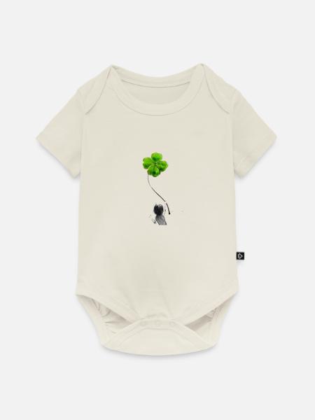 Klee Geschenkidee - Baby Premium Kurzarmbody - Naturweiß
