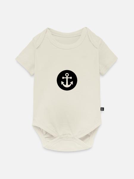 Anker - Baby Premium Kurzarmbody - Naturweiß