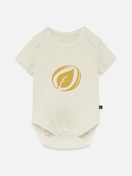 leaf day - Baby Premium Kurzarmbody - Naturweiß