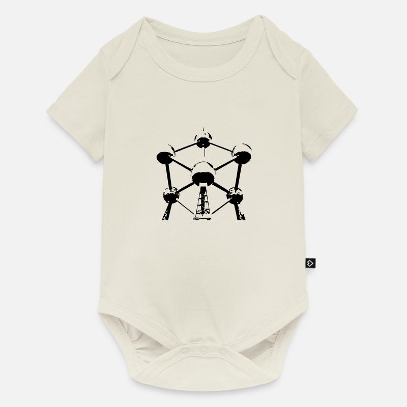 Atomium - Baby Premium Kurzarmbody - Naturweiß