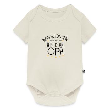 Opa - Baby Premium Kurzarmbody - Naturweiß - Vorne