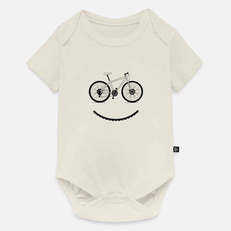 sourire de vélo - Body à manches courtes Premium Bébé - blanc cassé