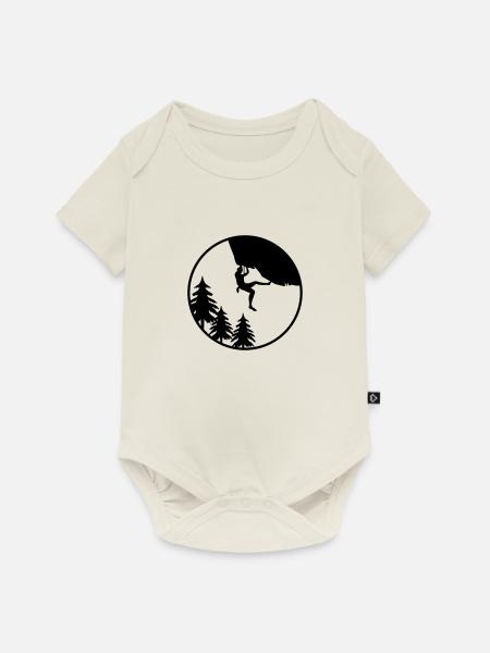 climbing natur - Baby Premium Kurzarmbody - Naturweiß
