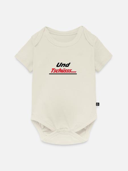 und Tschüss - Baby Premium Kurzarmbody - Naturweiß