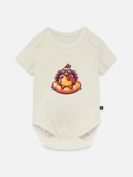 Truthahn Comic Cool - Baby Premium Kurzarmbody - Naturweiß