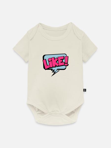 LIKE - Baby Premium Kurzarmbody - Naturweiß