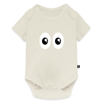 Funny Comic Cartoon Eyes Funny Gift Cheeky - Baby Premium short-sleeve bodysuit - off white - Front