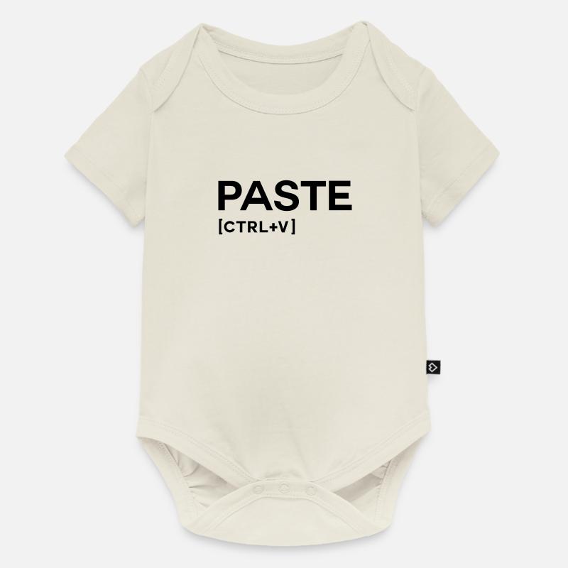 PASTE CTRL BLACK - Baby Premium short-sleeve bodysuit - off white