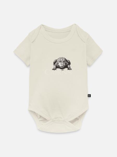 Cairns Aligator - Baby Premium Kurzarmbody - Naturweiß