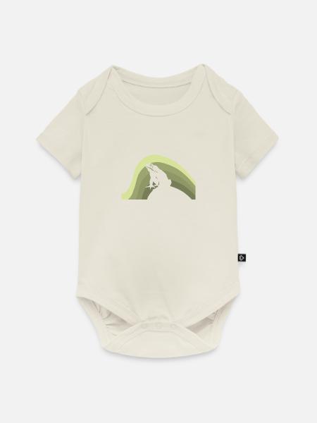 Frosch Quark - Baby Premium Kurzarmbody - Naturweiß