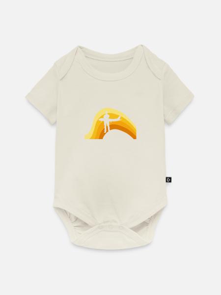 Flugbegleiter Flug Flugverkehr - Baby Premium Kurzarmbody - Naturweiß