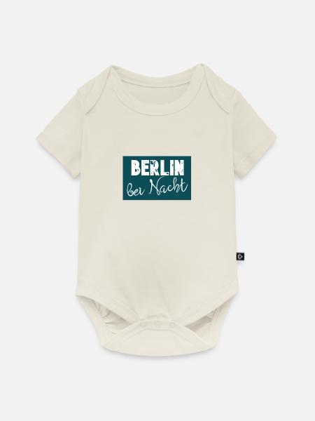 Berlin bei Nacht - Baby Premium Kurzarmbody - Naturweiß