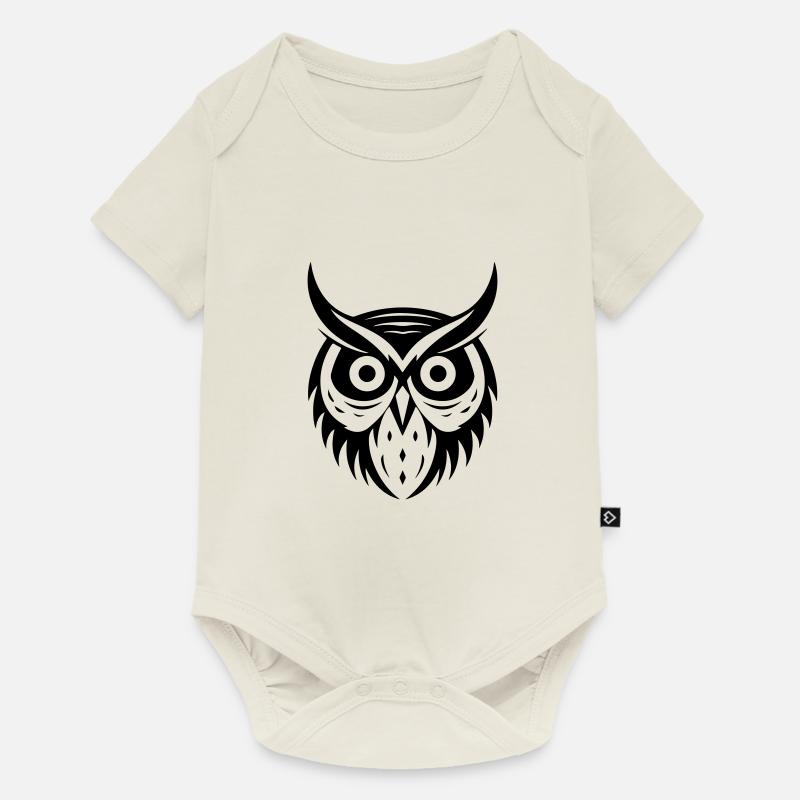 Eule Tier - Baby Premium Kurzarmbody - Naturweiß