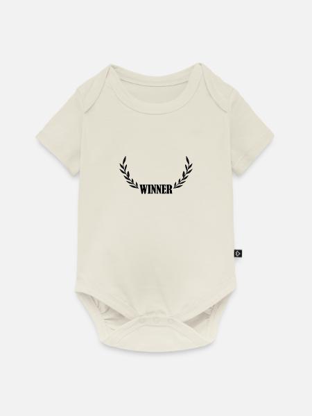 Gewinner Geschenk Winner - Baby Premium Kurzarmbody - Naturweiß