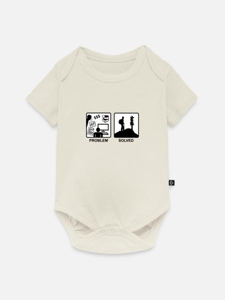 Problem solved - Berg Wandern - Baby Premium Kurzarmbody - Naturweiß