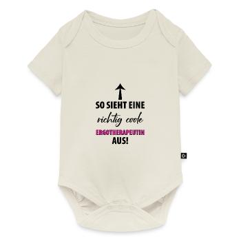 ERGOTHERAPEUTIN ERGOTHERAPIE - Baby Premium Kurzarmbody - Naturweiß - Vorne