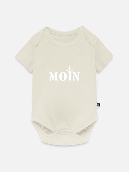 Moin - Baby Premium Kurzarmbody - Naturweiß