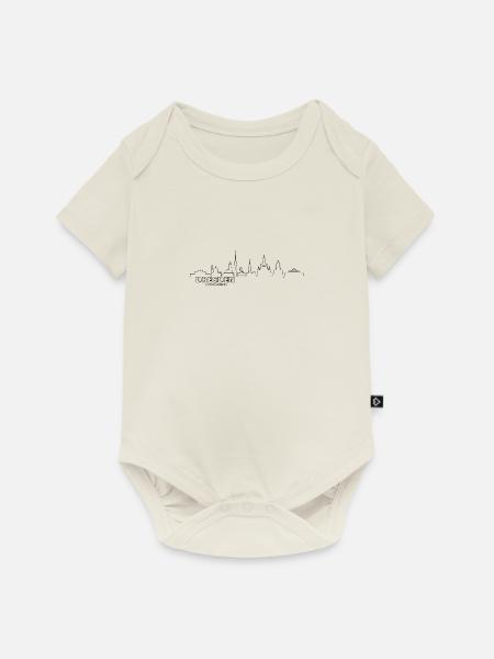 Dresden - Baby Premium Kurzarmbody - Naturweiß