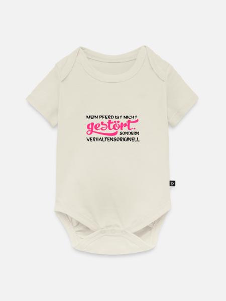 Pferd - Baby Premium Kurzarmbody - Naturweiß