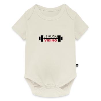 Strong Viking - Baby Premium Kurzarmbody - Naturweiß - Vorne