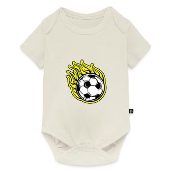 Football Flame Fire - Baby Premium short-sleeve bodysuit - off white - Front