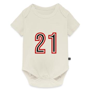 Maillot 21 Nombre d’années - Body à manches courtes Premium Bébé - blanc cassé - Devant