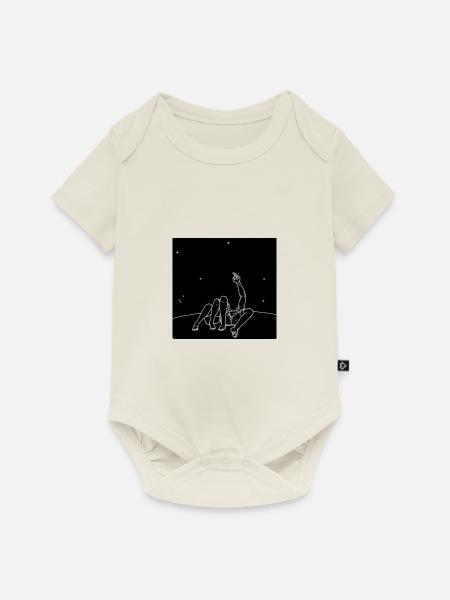 Line Art - Baby Premium Kurzarmbody - Naturweiß