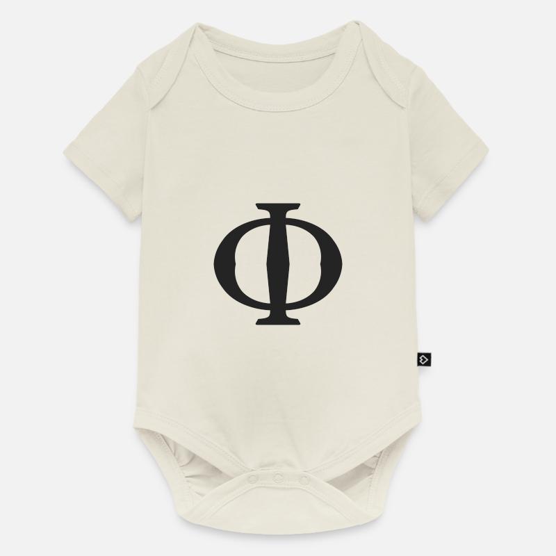 Phi - Baby Premium Kurzarmbody - Naturweiß