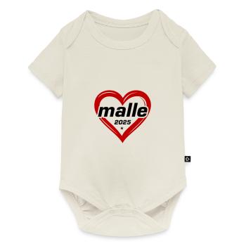Malle 2025 Heart Love - Baby Premium short-sleeve bodysuit - off white - Front