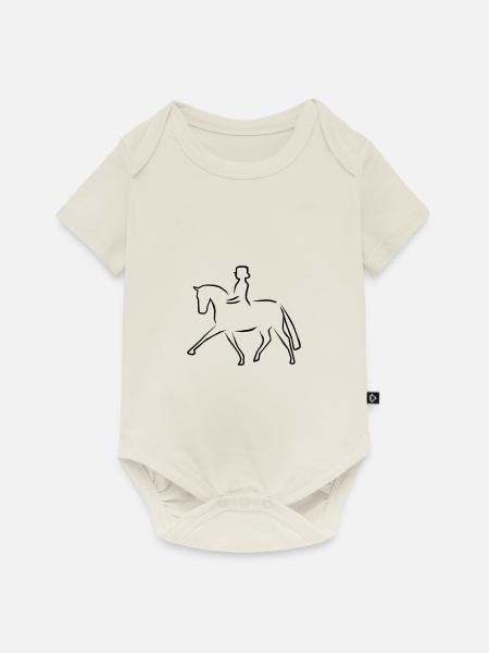 Dressur - Baby Premium Kurzarmbody - Naturweiß
