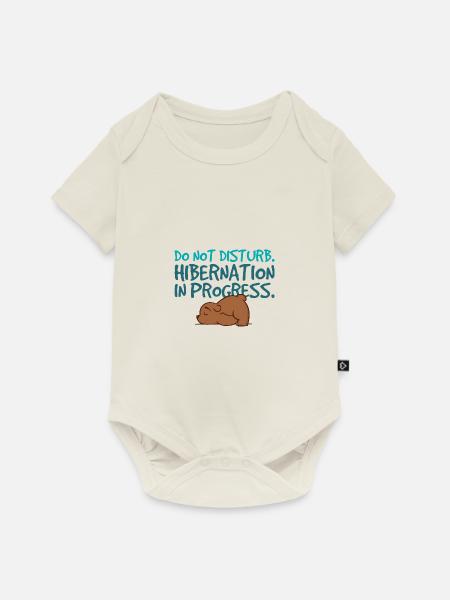 Winterschlaf läuft. - Baby Premium Kurzarmbody - Naturweiß