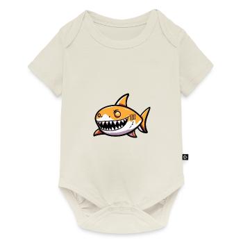 Requin Halloween Animal - Body à manches courtes Premium Bébé - blanc cassé - Devant