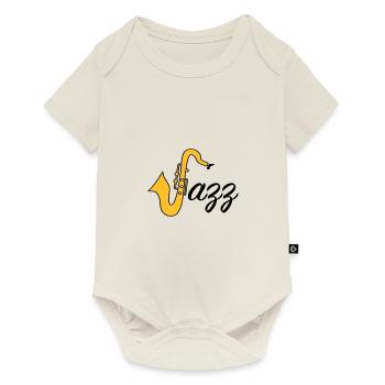 Jazz - Baby Premium Kurzarmbody - Naturweiß - Vorne