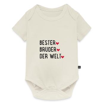 Bester Bruder der Welt - Baby Premium Kurzarmbody - Naturweiß - Vorne