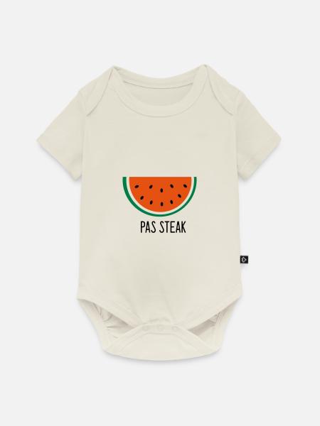 Kein Steak - Baby Premium Kurzarmbody - Naturweiß