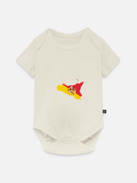 Trinacria Sizilien - Baby Premium Kurzarmbody - Naturweiß