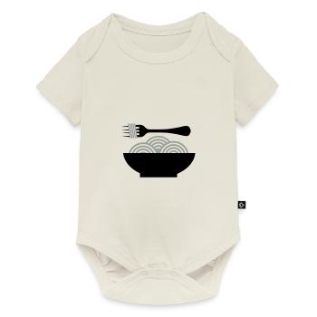 Spaghetti - Baby Premium Kurzarmbody - Naturweiß - Vorne