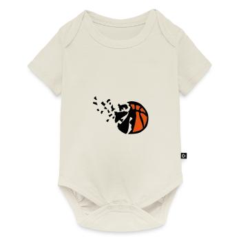Explosion basketball Destrukturierungsmittel - Baby Premium Kurzarmbody - Naturweiß - Vorne