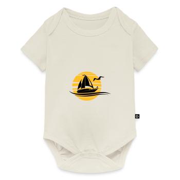 Sailing Ship Boat Sun Water - Baby Premium short-sleeve bodysuit - off white - Front