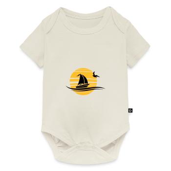 Sailing Ship Boat Sun Water - Baby Premium short-sleeve bodysuit - off white - Front
