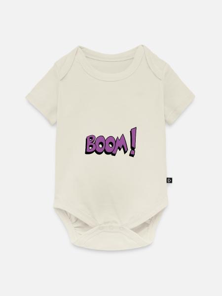 Boom - Baby Premium Kurzarmbody - Naturweiß